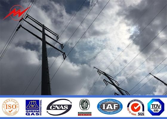Utilidades octogonais pólo claro de aço 10kv da eletricidade da galvanização - 400kv
