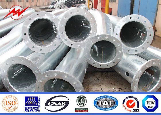 12m galvanizou o revestimento quadrado do pó de 2.5mm pólos claros com braços transversais