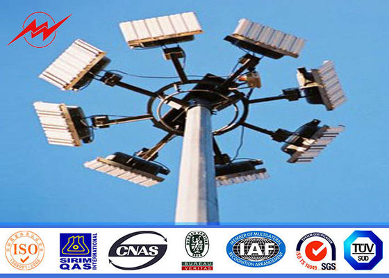 Mastro alto Pólo do aeroporto 30M HDG com o painel dobro da lanterna para a iluminação quadrada do estádio de 100 medidores