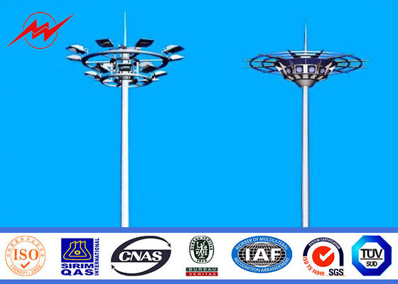 Pó que reveste o mastro alto Pólo de 30M, pólos claros exteriores comerciais com sistema de levantamento