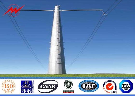 35FT octogonais 110kv pólo de serviço público de aço com o degrau de escalada de aço para a linha de transmissão