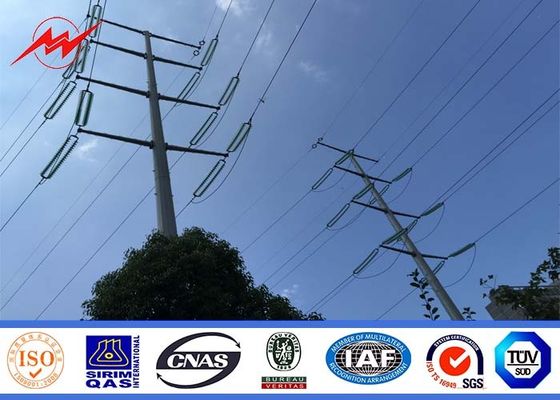 material de aço da espessura Gr65 de 12M 650DaN pólo de serviço público 3mm para o poder da distribuição 110kv com o mpa 345