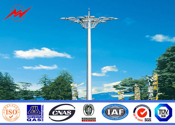 Iluminação alta de solda dourada pólos do mastro da cor 15m para o aeroporto/escola/casas de campo