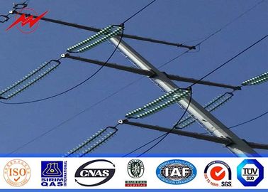 material de aço dos 10M 2.5KN pólo de serviço público Q345 para o poder da distribuição de África Electicity com galvanização