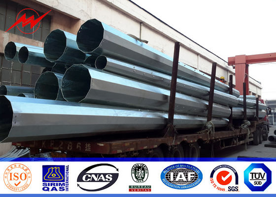 8sides 35ft 110kv pólo de serviço público de aço para a linha eléctrica da transmissão com o único braço