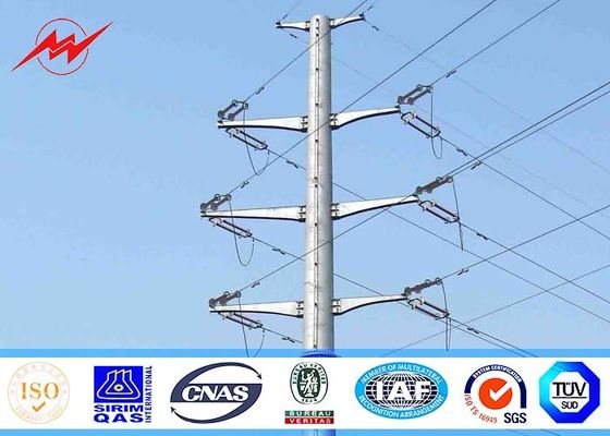espessura de parede pólo de serviço público de aço de 16M 10KN 4mm para o poder da transmissão do distribition 132kv