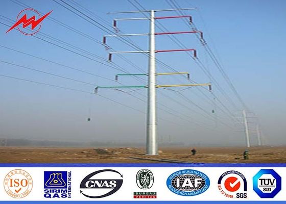 espessura de parede pólo de serviço público de aço de 16M 10KN 4mm para o poder da transmissão do distribition 132kv