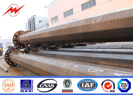 Mastro alto de aço galvanizado redondo suportável pólo claro do mergulho quente para o quadrado