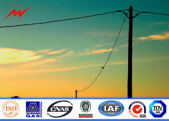 11.8M 50KN 6mm Thikcness pólo de serviço público de aço para a torre da corrente eléctrica