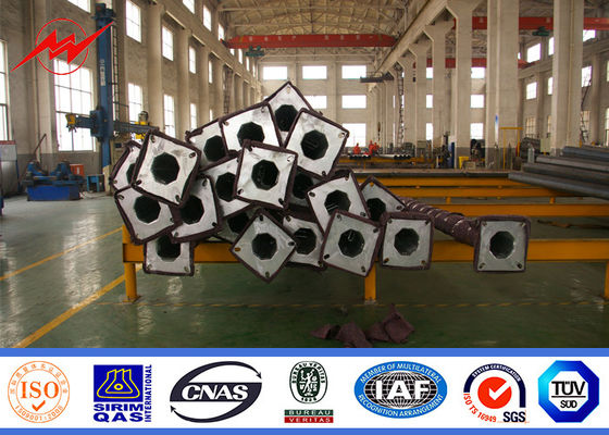 Único braço Pólos de aço galvanizados 3mm, pólo claro exterior anticorrosivo