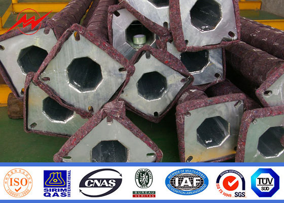 Único braço Pólos de aço galvanizados 3mm, pólo claro exterior anticorrosivo