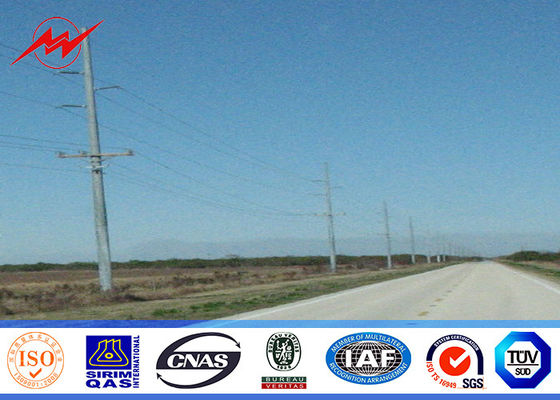 revestimento Pólo tubular de aço do pó 5KN de 8M, transmissão de aço Pólos do dever claro