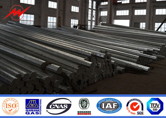 Transmissão elétrica poligonal pólo de serviço público de aço de 33KV 12m com braços transversais