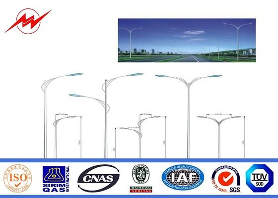 Luzes de aço galvanizadas exteriores pólos da rua de pólos de serviço público com braço dobro
