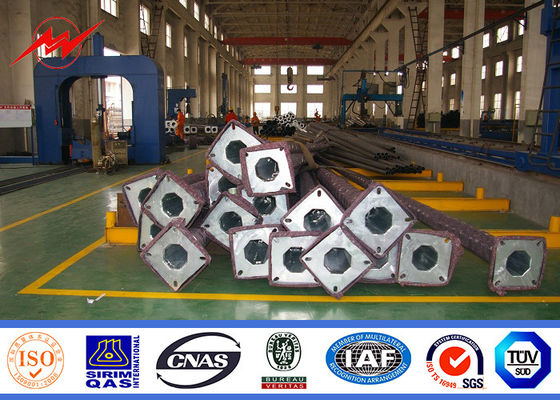 O mergulho quente galvanizou 12m tri alcança para fora a linha eléctrica Pólo com o braço de 2.5m