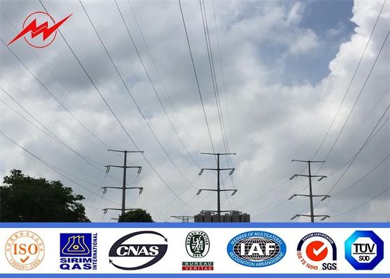 tensão média linha de transmissão 132KV galvanizada anti oxidação 3-15m de Pólo