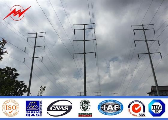 Q235 Conoid durável transmissão de aço galvanizada Pólos para a distribuição da eletricidade