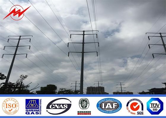 Q235 Conoid durável transmissão de aço galvanizada Pólos para a distribuição da eletricidade