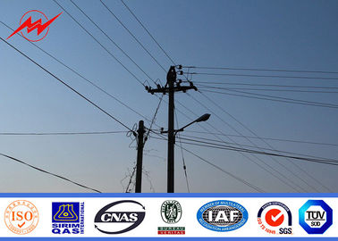 Pólo de aço galvanizado poligonal afilado redondo para a transmissão elétrica