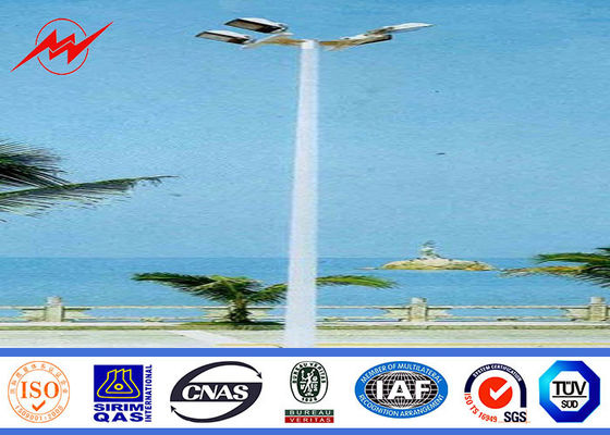 Profissional 25m pólo claro quadrado exterior de aço galvanizado 8 lados 10 quilovolts ~550 quilovolts