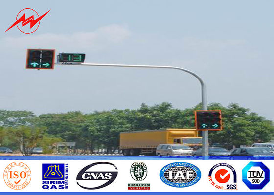 espessura galvanizada único suporte de pólo claro 3mm de rua do tráfego de 6m