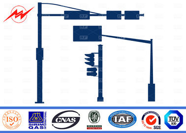 sinal pólo da via expressa de 3m, metal dobro pólos claros da passagem superior do suporte de 1500mm