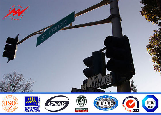 Sinais galvanizados altura do sinal do costume 4.5m com único suporte