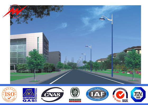 Lâmpada de rua Pólo dos 10m Q235 do braço do jardim única com galvanização do mergulho quente