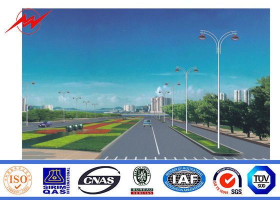 Lâmpada de rua Pólo dos 10m Q235 do braço do jardim única com galvanização do mergulho quente
