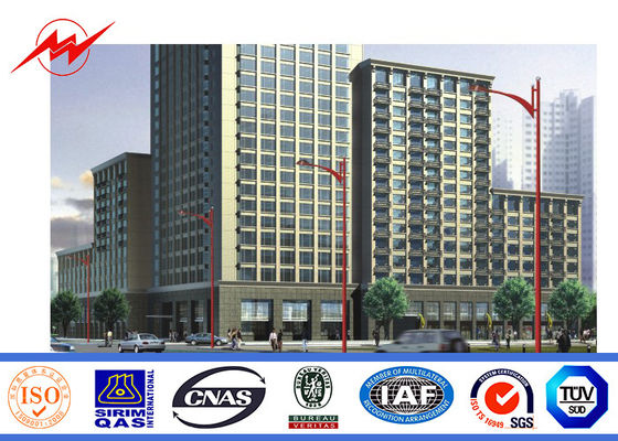 Lâmpada de rua Pólo dos 10m Q235 do braço do jardim única com galvanização do mergulho quente