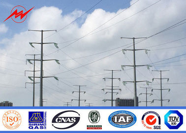 18m 300-1000KG Design Load Steel Power Pole para transmissão de alta tensão