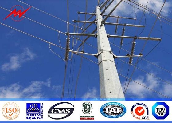 A altura da carga 11M da forma poligonal 200Dan galvanizou Polo de aço com padrão da soldadura de AWS D1.1