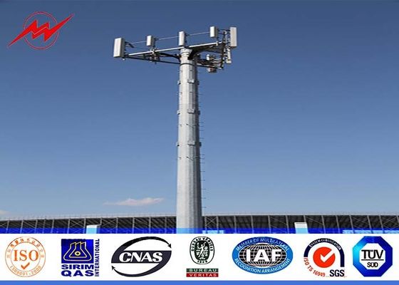 torre Monopole das telecomunicações do padrão de ISO de 55m com acessórios do cabo