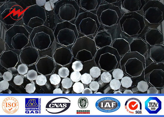 Galvanização 12m de aço 4mm poligonal exterior de Pólos da transmissão