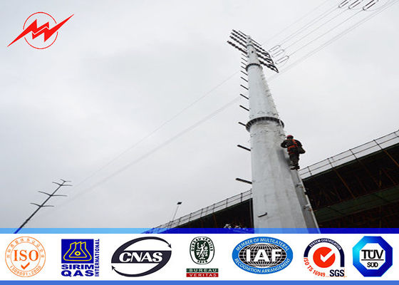 Carga 1280kg pólo cónica de 12.2m de serviço público de aço para a distribuição do poder 65kv