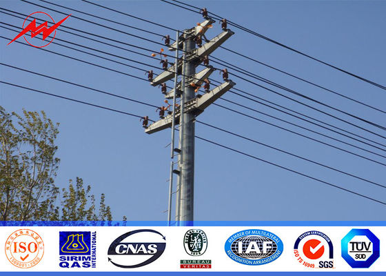 Q460 69kv 45FT Filipinas NEA galvanizou o padrão de solda de Pólos AWS 1,1 de aço