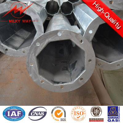 Espessura de aço galvanizada de polo de poder 3KN 8mm de 14mm para a linha elétrica da distribuição