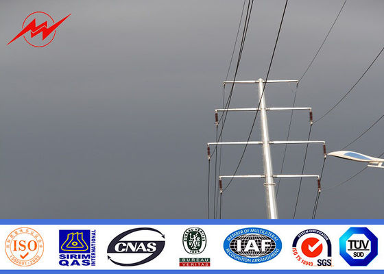 Espessura de aço galvanizada de polo de poder 3KN 8mm de 14mm para a linha elétrica da distribuição