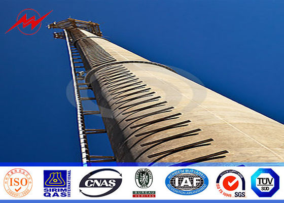 100 da escada pés de tipo torre Monopole galvanizada da flange da pilha para mastros do celular