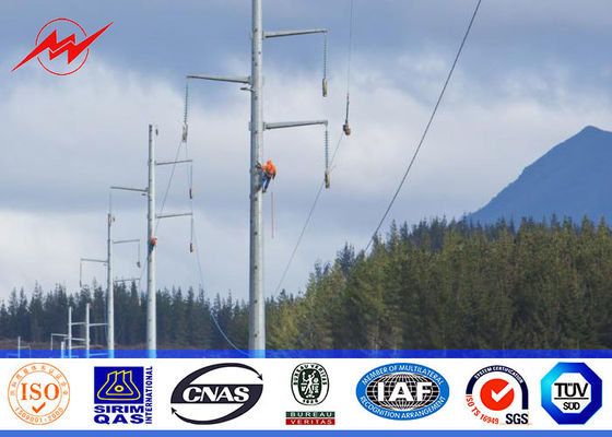 Alta tensão 115 quilovolts de forma octogonal de aço galvanizada de Polo com parafuso pisado