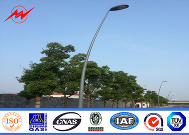 estrada galvanizada Polos de aço de polos claros de rua do mergulho S345 quente de 12M com braços transversais