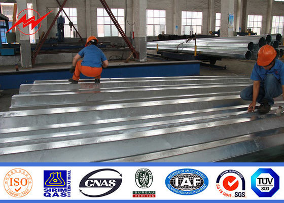 O braço transversal 25 ft galvanizou Polo de aço 10m 12m 15m 69 quilovolts de poder polo de aço