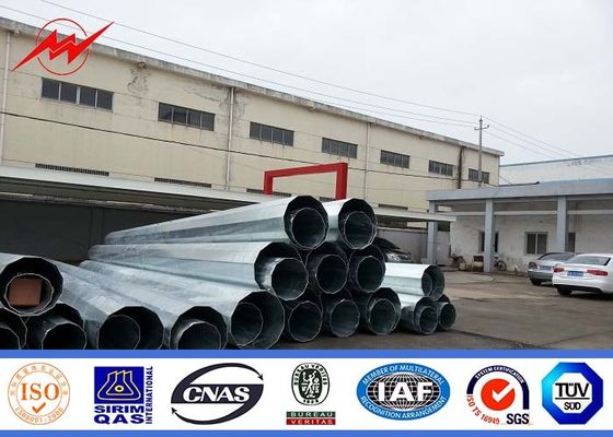 Mergulho quente de aço Polo de aço galvanizado para a distribuição de poder da transmissão 30 - 80 Ft