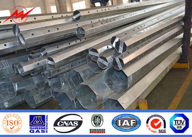 Polígono 12m ASTM A123 Polo tubular de aço de galvanização 69KV