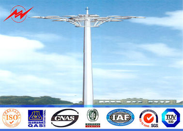 Luzes altas da torre 10 200W HPS do mastro da luz octogonal do estádio Q345 com sistema de levantamento