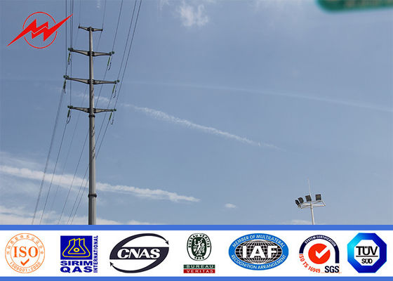 AWS D 1,1 galvanizou a corrente elétrica Polo para a linha projeto de uma distribuição de 240 quilovolts