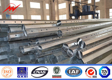 12m Polar de distribuição galvanizado Polar de potência de aço elétrico Braço cruzado