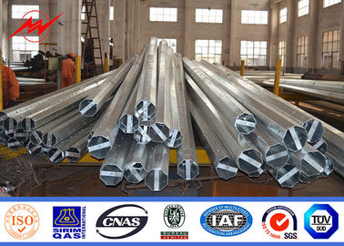 35ft 70ft 90ft galvanizou a linha de aço de polo de poder Transimission octogonal