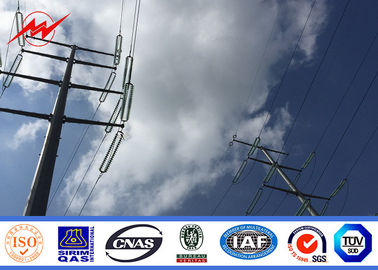 Poste de energia elétrica em formato conóide 9m poste de energia de aço galvanizado