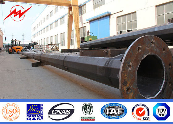 O polo tubular de aço galvanizado da torre clara do mastro mastro alto 50 anos levanta o tempo